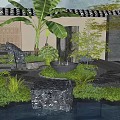 Tranquil Japanese Courtyard Garden With Stone Steps Mossy Rocks Water Feature And Lush Greenery