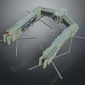 Advanced Space Station Modular Structure With Orbital Support Beams And Components Design 3d model