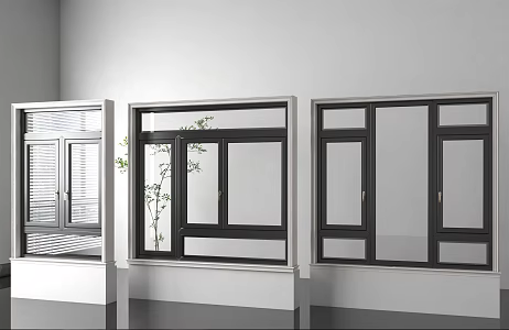 aluminum alloy windows modern windows 3d model