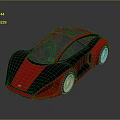Red And Black Concept Sports Car With Sleek Aerodynamic Design Transparent Roof And Stylish Wheels