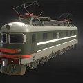 Classic Green Electric Train Locomotive with Red Stripes Pantographs and SY00 Number