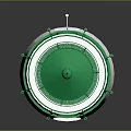 Green And White Lighthouse Tower With Striped Body Green Top And Base Door Design
