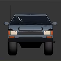Light Blue Two Door Pickup Truck with Classic Styling and Open Bed Design