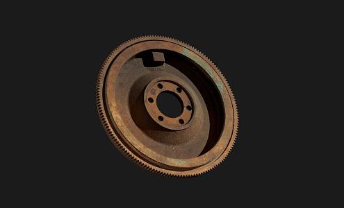 Industrial LOFT machinery parts rusted old machine parts devices 3d model