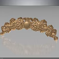 Ornate Golden Headdress With Dragon Motifs Central Circular Ornament And Carved Details