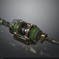 Mechanical Tool With Green Metal Components Spiral Structure And Gears