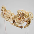 Modern clock wooden wall clock 3d model