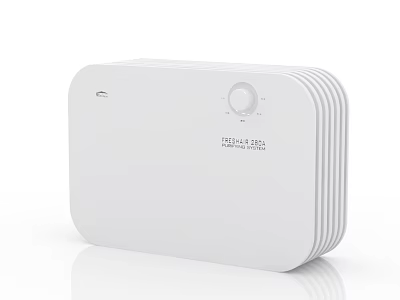 White Modern Switch Panel With Round Knob And Smooth Surface For Home Interior 3d model
