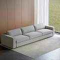 Nordic Sofa Minimalist Salesby Art Sofa Three-Seat Sofa Leather Sofa 3d model