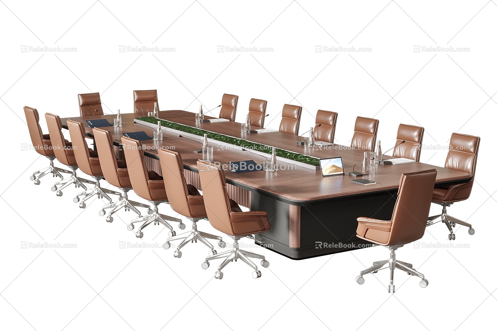 Modern Conference Table and Chair Combination Office Chair 3d model