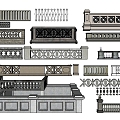 Republic of China style building components decoration Republic of China housing European style 3d model