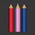 Vibrant Assorted Colored Pencils With Sharpened Tips Standing On Dark Background