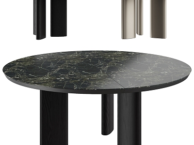 Poliform solid wood marble dining table model