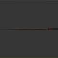 Classic Long Sword With Red Handle On Gray Gradient Background