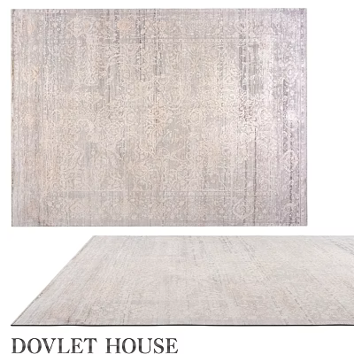 Square Area Rug With Intricate Pattern And Neutral Tone For Modern Home Decor 3d model
