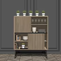 Modern Sideboard Side Cabinet Ornaments Combination 3d model