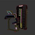 Fitness Strength Training Machine With Black Yellow Design Ergonomic Seat Control Panel And Padded Handles