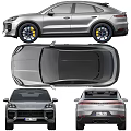 Silver SUV Cars With Blue Wheel Accents And Modern Exterior
