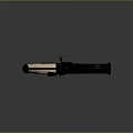 Vintage Double Barrel Pistol With Wooden Grip And Ornate Metal Design On Dark Reflective Surface