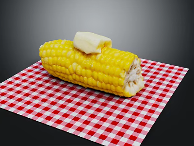 Modern corn food grain 3d model