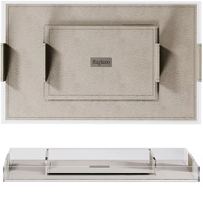 Stylish Fabric And Acrylic Trays For Home Use 3d model
