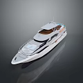 Luxury Modern Yacht Exterior Design With White Hull Shiny Deck And Upper Structure
