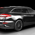 Black Modern Wagon Car With Sleek Front Grille Shiny Alloy Wheels And Aerodynamic Body Design