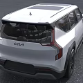 White KIA SUV With Modern Exterior Design Front Grille And LED Headlights 3d model