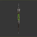 Professional Metal Equipment With Top Rings Green Middle Section And Slender Rod