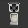 Outdoor Projection Surveillance Camera With White Housing Infrared LEDs And Mounting Bracket