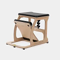 Wooden Frame Fitness Equipment With Black Padded Seat And Backrest For Training