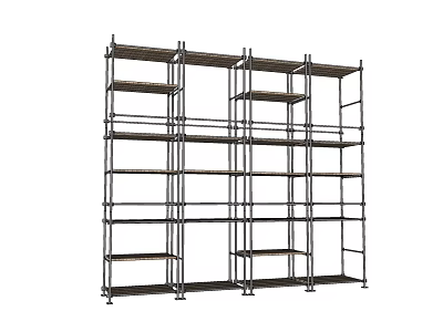 Industrial Style Metal Shelving Unit With Multi Tier Open Storage Design 3d model