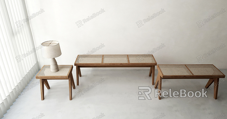 Quiet Stool Rattan Stool model