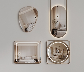 Modern Bathroom Mirror Cosmetic Mirror Decorative Mirror Dressing Mirror Bathroom Mirror 3d model