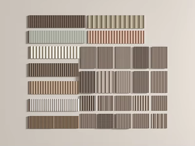 Modern Wall Panel Grille Panel Great Wall Panel Wave Board Wall Trim Panel Decorative Panel Background Wall Sound Absorbing Panel 3d model