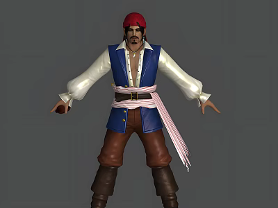 Pirates of the Caribbean Captain Jack Sparrow Realistic Movie Pirates of the Caribbean Captain Jack Sparrow 3d model
