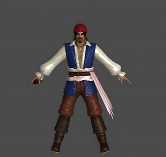 Pirates of the Caribbean Captain Jack Sparrow Realistic Movie Pirates of the Caribbean Captain Jack Sparrow 3d model