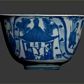 Exquisite Ceramic Bowl Featuring Intricate Sculpted Blue And White Patterns With Artistic Details