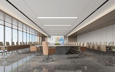 Modern Conference Room Large Conference Room 3d model