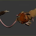 Fantasy Mouse Character Mount With Red Gear Long Ears And Furry Paws