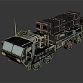 Military Truck With Large Missile Launcher System And Multi Wheel Design