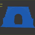 Ancient Stone Archway With Historic Carved Columns And Stone Paved Ground Landscape