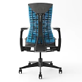 Ergonomic Office Chair With Adjustable Arms Lumbar Support Wheeled Base And Gray Fabric Upholstery