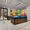 Tobacco and Liquor Store Interior With Shelves Displaying Various Wines and Tobacco Products