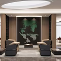 Modern Front Desk Advanced Lobby Front Desk Negotiation Area 3d model
