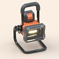 Portable Outdoor LED Work Light With Black And Orange Design And Adjustable Stand