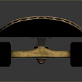 Stylish Black Skateboard With Wooden Stripe Grip Tape And Smooth Wheels