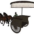 Chinese carriage ancient carriage 3d model