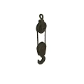 Industrial Pulley With Metal Construction Chain And Hook For Heavy Lifting
