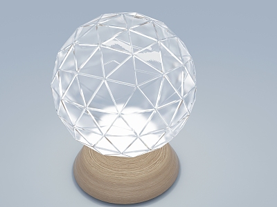 Spherical Pattern Table Lamp 3D Model 3d model